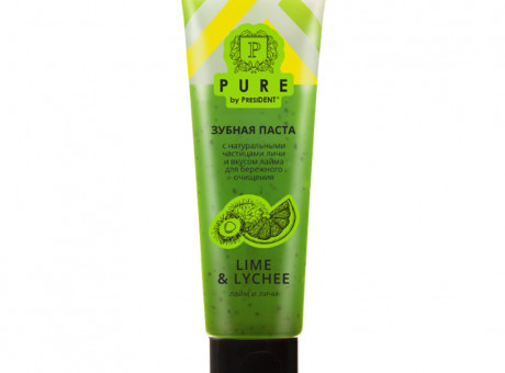 Зубная паста PURE by PRESIDENT  Лайм и личи 100 г